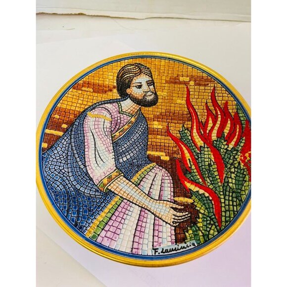 Veneto Flair Limited Edition Plate Mose e il Cespuglio Ardente by Franco Laminci - Picture 2 of 13